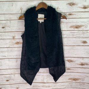 Jack by BB Dakota faux leather and fur vest.  Size Small.
